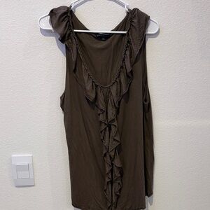 Banana Republic Chocolate Ruffle Blouse